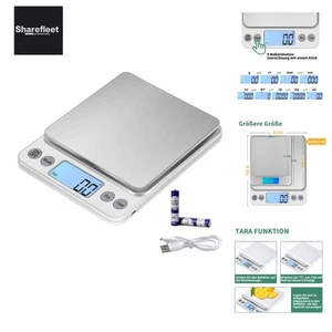 Mise à niveau Grande Balance de Cuisine Numérique Charge USB, 5 kg/0,1 g Haute Précision Numérique... - Photo 1/9