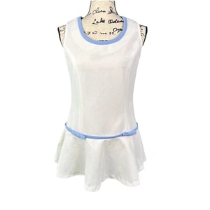 David Smith Tenniskleid Vintage 60er Gr. 10 weiß blau Mod Country Club Preppy - Bild 1 von 21