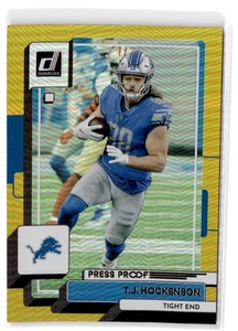 2022 Donruss T.J. Hockenson #87 Premium Press Proof Detroit Lions - Picture 1 of 2