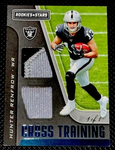 Hunter Renfrow 2019 Panini R & S 1/1 Patch RC! Cross Training TRUE ONE OF ONE!! - Picture 1 of 2