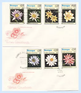 Nicaragua 1981 #1114-19 C981 Wasserblumen FDC First Day Abdeckungen Topisch - Bild 1 von 1