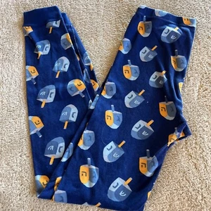 Pantalones de pijama ajustados Hanna Andersson niños azul Dreidel Hanukkah 160 cm 14 - Imagen 1 de 6
