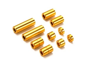 JUEGO ESPACIADOR DE ALUMINIO TAMIYA MINI 4X4 (12/6.7/6/3/1.5mm 2 PIEZAS CADA UNO) (DORADO) 95442 - Imagen 1 de 2