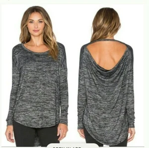 Rag & Bone Jeans Show Off meliertes Strick-T-Shirt mit drapiertem Rücken XS **OVERSIZED** - Bild 1 von 5