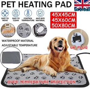 Pet Dog Cat Bunny Electric Heat Heated Heating Heater Pad Mat Blanket Bed UK - Picture 1 of 18