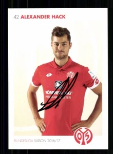 Tarjeta de autógrafo Alexander Hack FSV Mainz 05 2016-17 original firmada - Imagen 1 de 2
