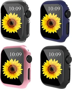 BENPNIU Compatible with Apple Watch Case 44mm, Full Coverage Bumper 4 Pack - Picture 1 of 6