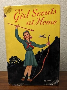 THE GIRL SCOUTS AT HOME by Katherine Keene Galt 1921 HC/DJ Girl Scouts Volume 1 - Picture 1 of 11