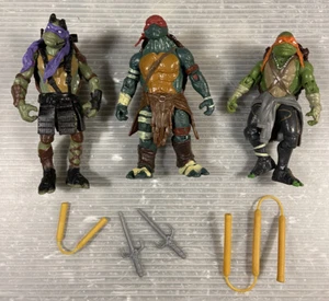 TMNT Movie 2014 FIGURE LOT Teenage Mutant Ninja Turtles RAPHAEL DONATELLO MICHEL - Picture 1 of 11