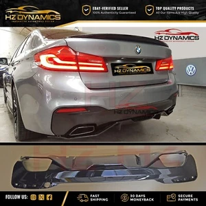 Cenefa difusora trasera MP LOOK NEGRO BRILLANTE PARA BMW SERIE 5 G30 G31 2018 2023 UK - Imagen 1 de 11