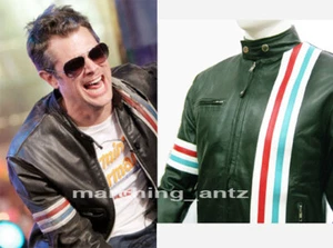 Motorcycle Genuine Leather Jacket Film Movie Johnny Knoxville Jackass Recreated - Picture 1 of 6
