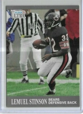 1991 Fleer Ultra Football #161 Lemuel Stinson Chicago Bears - Image 1 of 2
