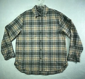 Jenni Kayne O'Keeffe Overshirt Shirt Plaid Wool Blend Gray & Beige SMALL Shacket - Picture 1 of 7