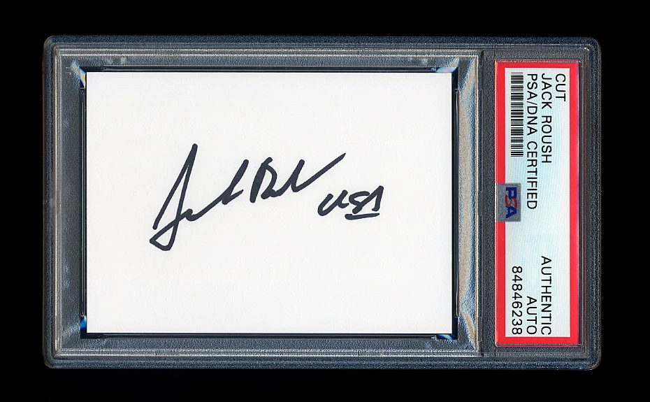 JACK ROUSH SIGNED MINT CUT PSA/DNA AUTOGRAPHED NASCAR HOF RACING TEAM OWNER - Image 1 of 1