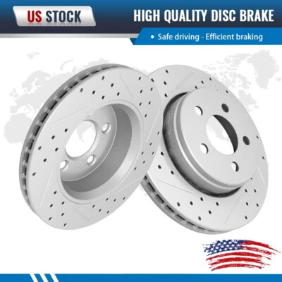 Front Brake Rotors Pair 2 for 2008-2012 Jeep Liberty 2007-2011 Dodge Nitro 3.7L - Image 1 of 4