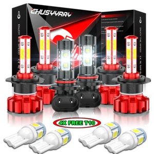 For Mercedes-Benz C230 2002-2006 2007 6x Combo LED Headlight Fog Light Bulbs Kit - Foto 1 di 17