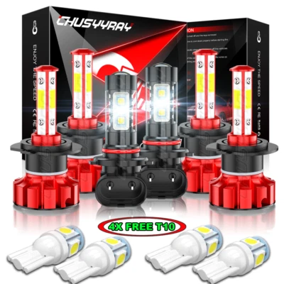 For Mercedes-Benz C230 2002-2006 2007 6x Combo LED Headlight Fog Light Bulbs Kit - Image 1 of 4