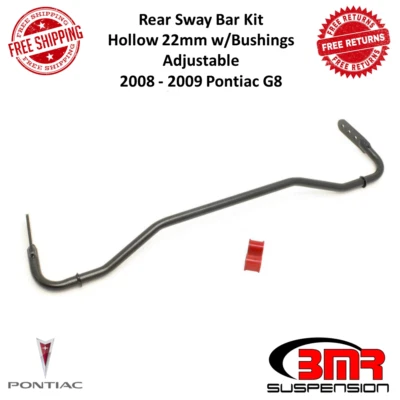 Kit de barra oscilante BMR suspensão traseira preta oca ajustável 22mm com buchas para Pontiac G8 - Imagem 1 de 4