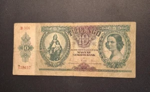 1936 Hungary 10 Pengo Pick# 100a - Very Nice Circ Collector Banknote-c6086xcn - Picture 1 of 2