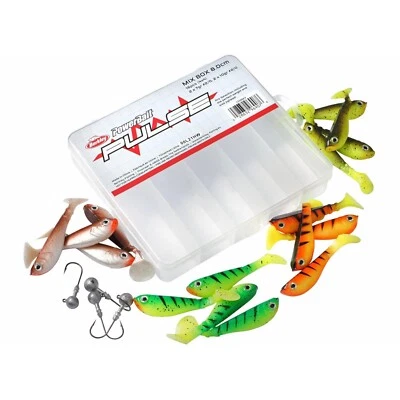 Kunstköder Pulse Shad Box 8cm incl Jigheads 16/4ps - 20 Teile Fangfertig SET - Bild 1 von 4