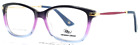OCEAN BLUE OB036 C3 Womens Purple Rectangle Full Rim Eyeglasses 53-16-140 B:37