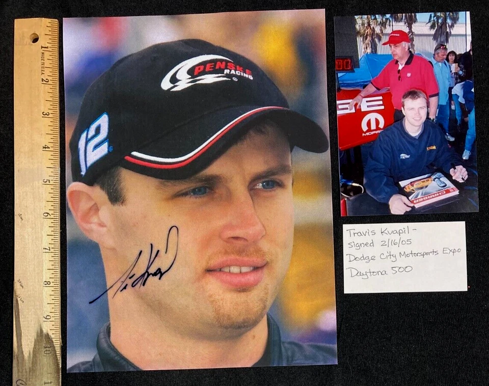 Travis Kvapil Hand Signed 8x10" Promo Nascar Photo W/coa + Provenance CF 53023B - Image 1 of 1