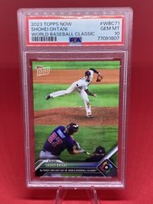 2023 Topps Now #WBC71 World Baseball Classic Shohei Ohtani Ks Mike Trout PSA 10