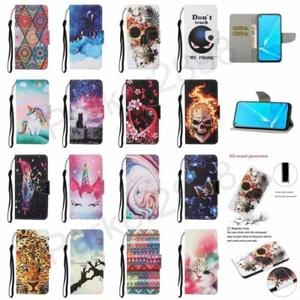 Case for Galaxy S21 S20 S10 Note 20 Ultra Plus Pattern Leather Wallet Flip Cover - Picture 1 of 41