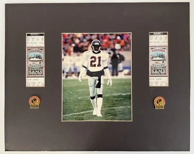 1992 Atlanta Falcons vs Eagles Georgia Dome Inaugural Game Tickets, Pins, Photo - Image 1 of 4