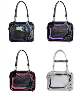 Gothic Square Shape Badge Itabag Lolita Girl PU Crossbody Shoulder Bags Handbags - Picture 1 of 16