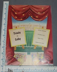 Vintage College Football Program 1951 TRINITY VS COLBY - Picture 1 of 2