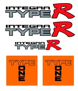 5 PCS Honda Acura Integra Type R Decal Set Type One Trunk Side Stickers JDM - Picture 1 of 1