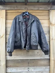Vintage Members Only Bomber Jacket Europe Craft Men's 44 Brown Made In Korea - Picture 1 of 20