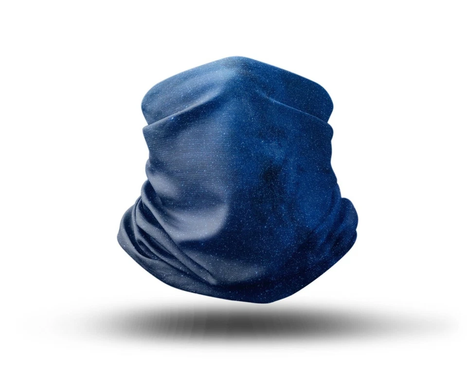 Washable Fabric Face Cover Neck Gaiter With Unique Galaxy III Design EU Made - Image 1 of 4