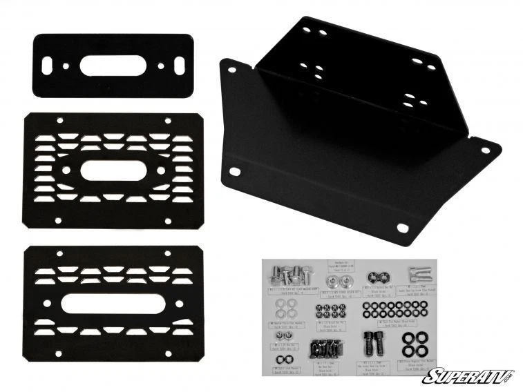 SuperATV Heavy Duty Winch Mounting Plate for Polaris Ranger XP 1000|2017-2019 - Image 1 of 1
