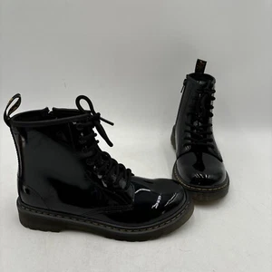 Dr. Martens 1460 J Patent Leather Lace Up/Zip Ankle Boots Men’s 4, Women’s 5 - Picture 1 of 9