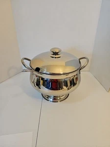 Stainless Steel~SOUP TUREEN ~Ice Bucket Serving Bowl w/ Cover &Ladle - Picture 1 of 11