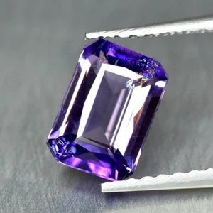 0.83Ct Octagan _ Fantastic Untreated Vivid Purple Scapolite From Tanzanite - Picture 1 of 1