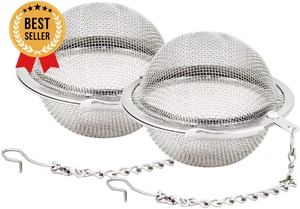2 Stück Edelstahl Mesh Tee Kugel 2,1 Zoll Infuser Sieb Filter für lose - Bild 1 von 12