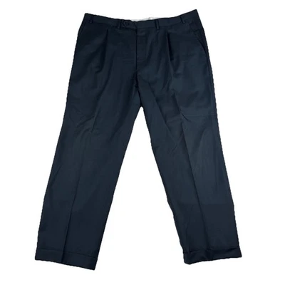 Pantalones de vestir plisados azul marino Canali para hombre talla 40*29 puños 100 % lana #78120 Foto 1 de 4