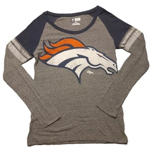 Camiseta de manga larga con logotipo de Denver Broncos para mujer M Top del equipo de la NFL - Imagen 1 de 7
