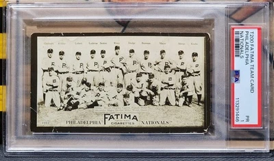 PHILADELPHIA NATIONALS 1913 T200 Fatima Cigarettes PSA 1 PHILLIES ALEXANDER - Image 1 of 2