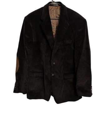 Lauren Ralph Lauren Corduroy Blazer Sport Coat Mens 42R Relaxed Fit Black - Image 1 of 4