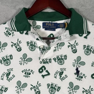 Polo Ralph Lauren Polo Shirt Mens Medium (Fits Small) Green Classic Fit Tennis - Picture 1 of 9