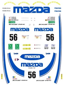 #56 Mazda 787 Le Mans 1991 1/64a escala HO ranura coche calcomanías tobogán acuático - Imagen 1 de 4