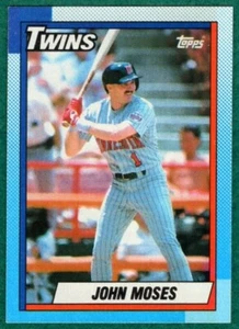 John Moses - 1990 Topps #653 - Minnesota Twins Baseball Card - Picture 1 of 2