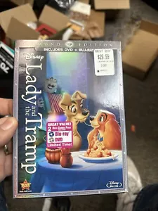 New Disney Lady & the Tramp Blu-Ray and DVD 2 Disc Set Diamond Edition - Picture 1 of 1