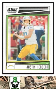 2022 Score #136 Justin Herbert - Los Angeles Chargers - Picture 1 of 2