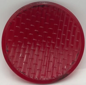 Lente de semáforo de vidrio rojo Corning de colección 55331 D 8 3/8 - Imagen 1 de 12