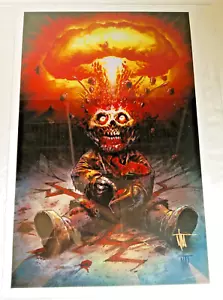 Adam Bomb Poster 12"x18" Garbage Pail Kids Signed by Artist Nat Jones. - Picture 1 of 2